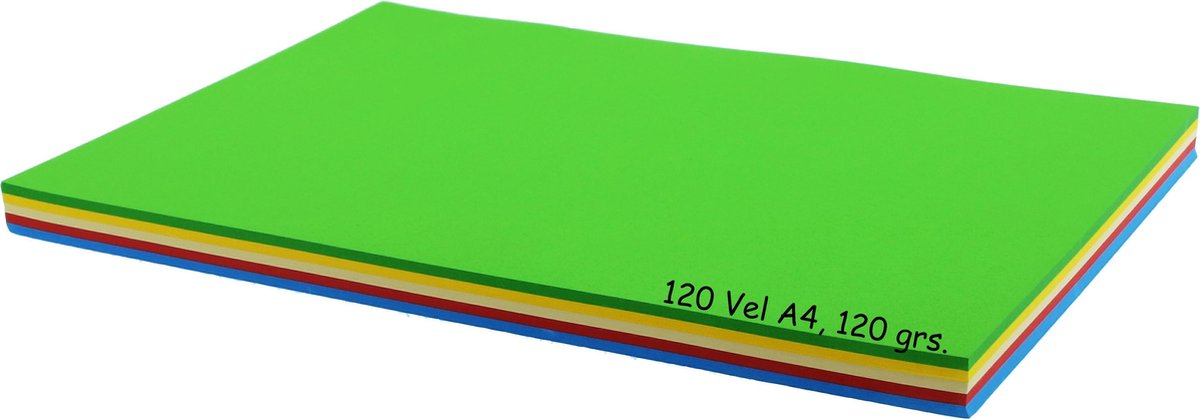 Crea-kit 100 X Gekleurd A4 Papier - 100 Stevige Vellen Tekenpapier - Knutselpapier Gekleurd A4 Papier