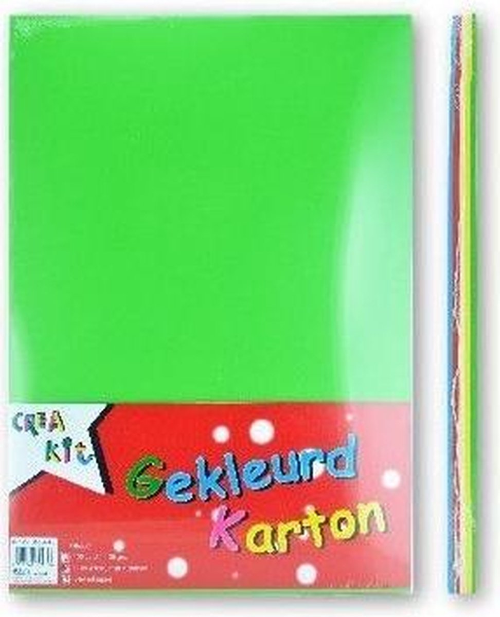 Crea-kit 100 X Gekleurd A4 Papier - 100 Stevige Vellen Tekenpapier - Knutselpapier Gekleurd A4 Papier