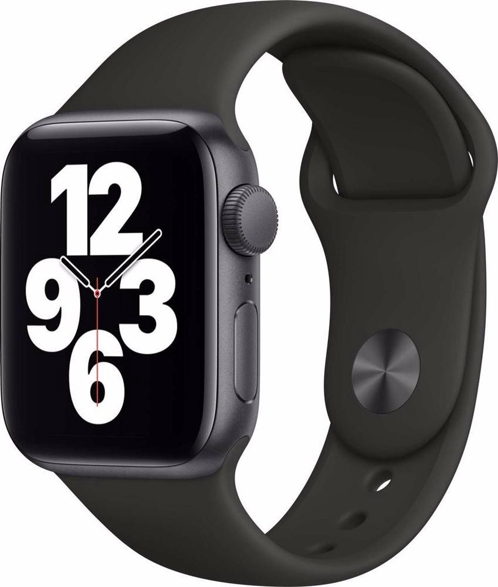 Apple Watch SE 40mm Space Gray Aluminiume Sportband - Silver
