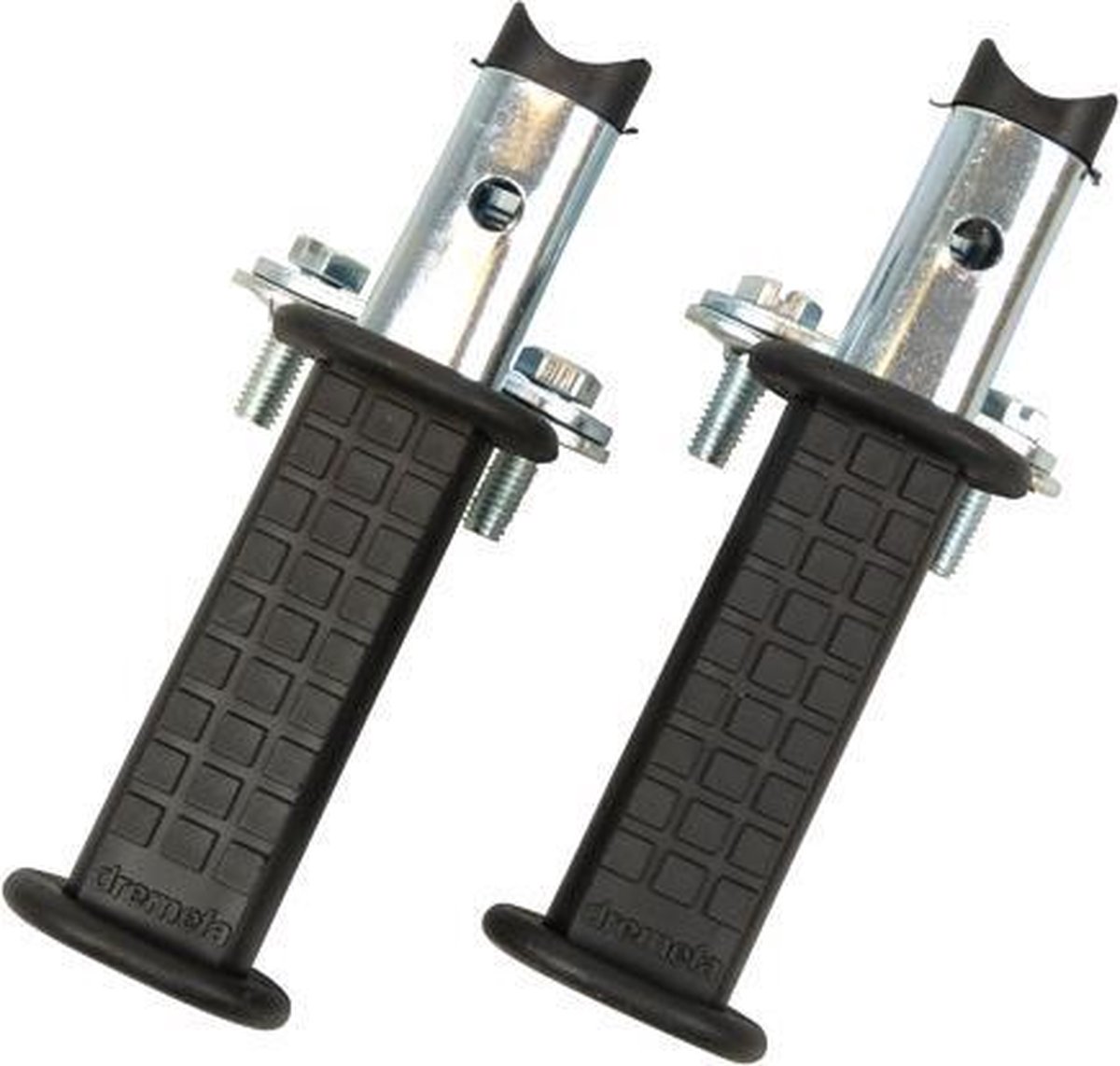DRESCO Voetsteunen Junior 19 Cm Staal 4-delig - Zwart