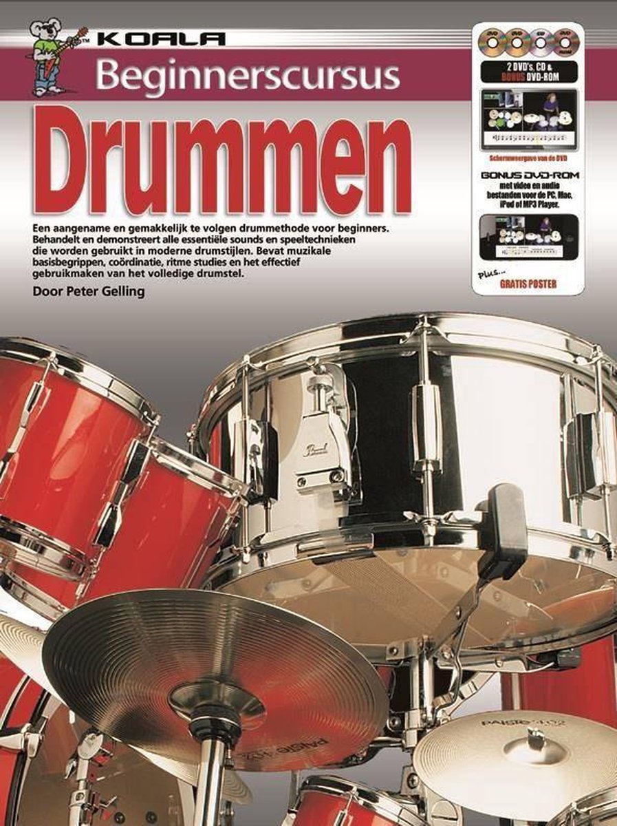 Koala Beginnerscursus Drummen incl. CD/2DVD/DVD-ROM