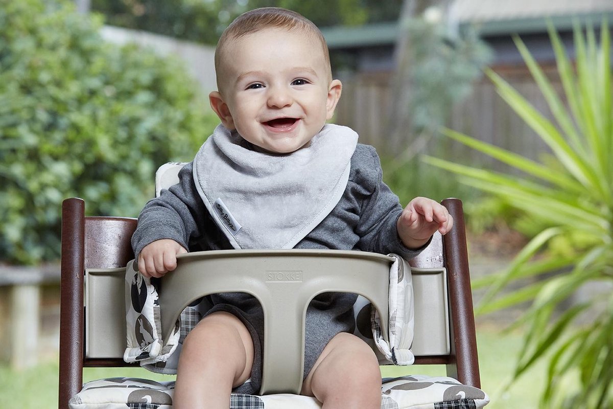 Silly Billyz Slabber Bandana Junior 26 Cm Katoen/nylon Zilver - Silver