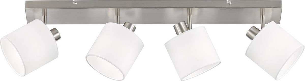 BES LED Led Plafondspot - Trion Torry - E14 Fitting - 4-lichts - Rechthoek - Mat Nikkel - Aluminium