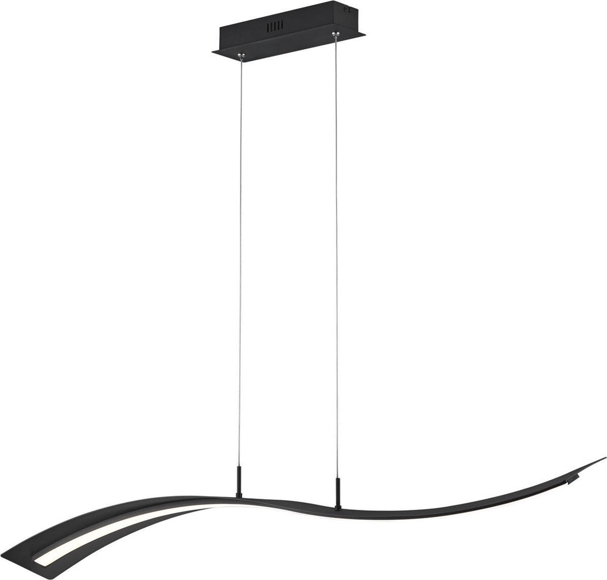 BES LED Led Hanglamp - Trion Salerna - 35w - Warm Wit 3000k - Rechthoek - Mat - Aluminium - Zwart