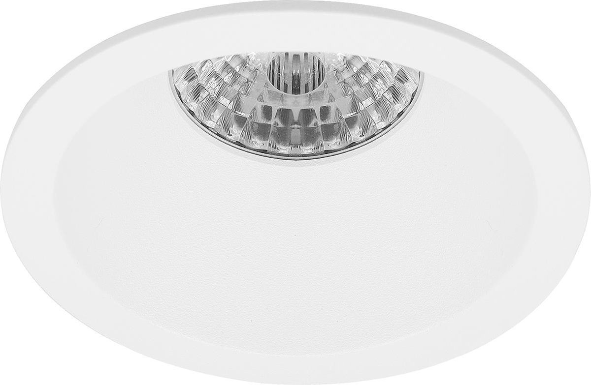 BES LED Spot Armatuur Gu10 - Pragmi Pollon Pro - Inbouw Rond - Mat - Aluminium - Verdiept - Ø82mm - Wit