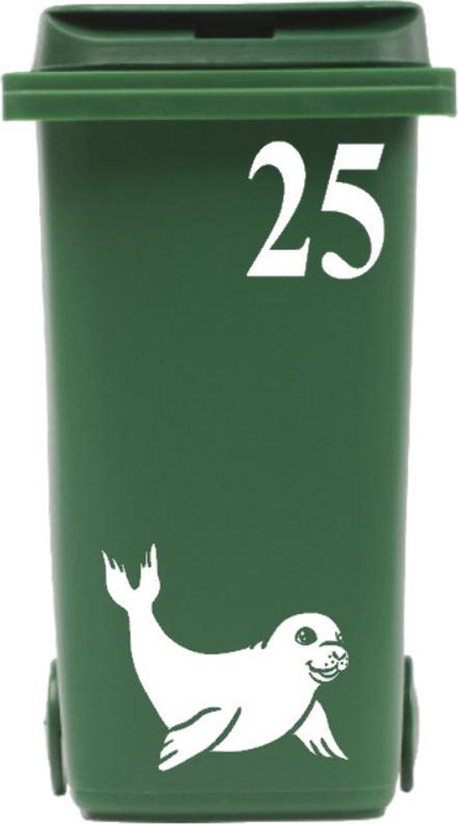 Rosami Decoratiestickers Klikosticker Zeehond Met Huisnummer Rosami 1 Stuks Kleur: Zie Omschrijving