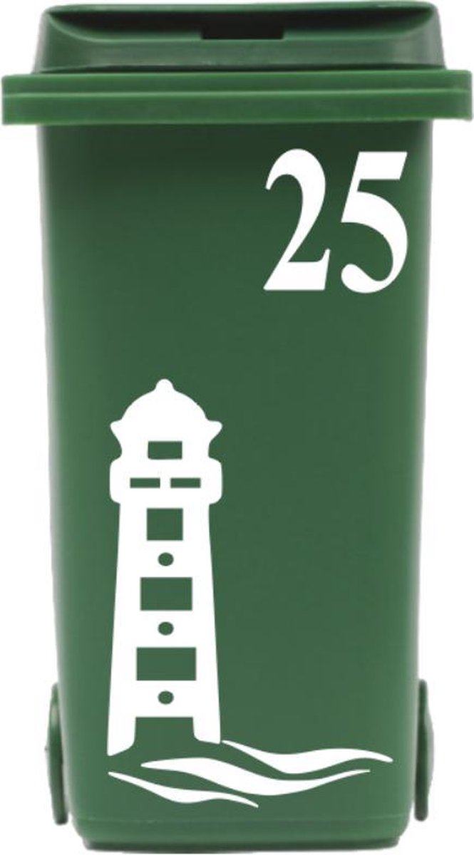 Rosami Decoratiestickers Klikosticker Vuurtoren Golven Met Huisnummer Rosami 1 Stuks Kleur: Zie Omschrijving