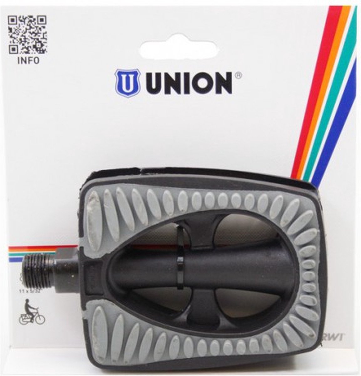 Union Platformpedaal Stadsfiets Sp-808 9/16 Inch Set - Zwart