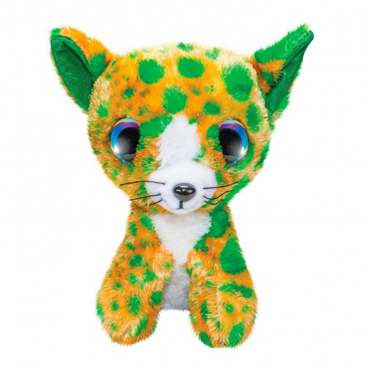 Lumo Stars Knuffel Cat Catsy Junior 15 Cm Pluche/oranje - Groen