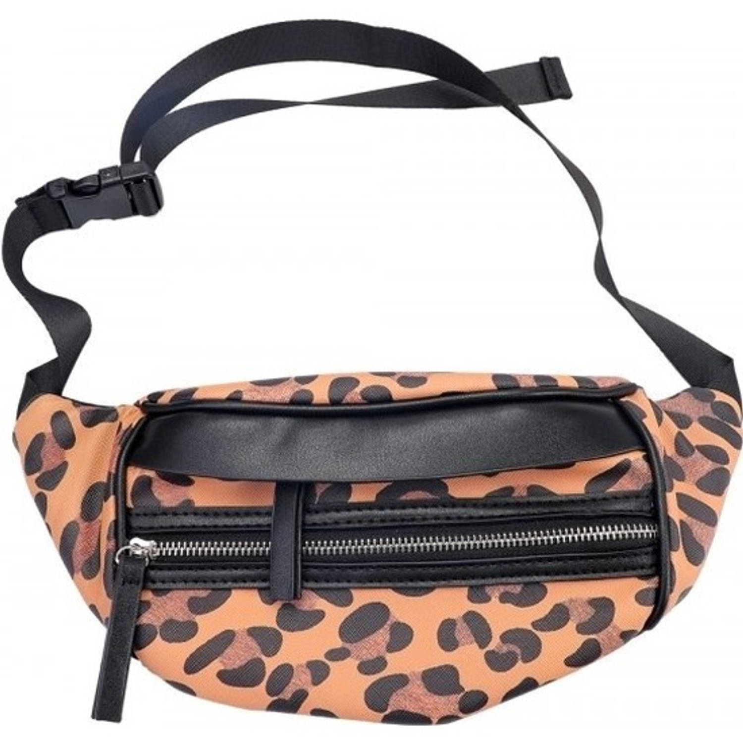 Zwart/ Luipaardprint/panterprint Heuptasje/schoudertasje 30 Cm Voor Meisjes/dames - Festival Fanny Pack/bum Bag - Bruin