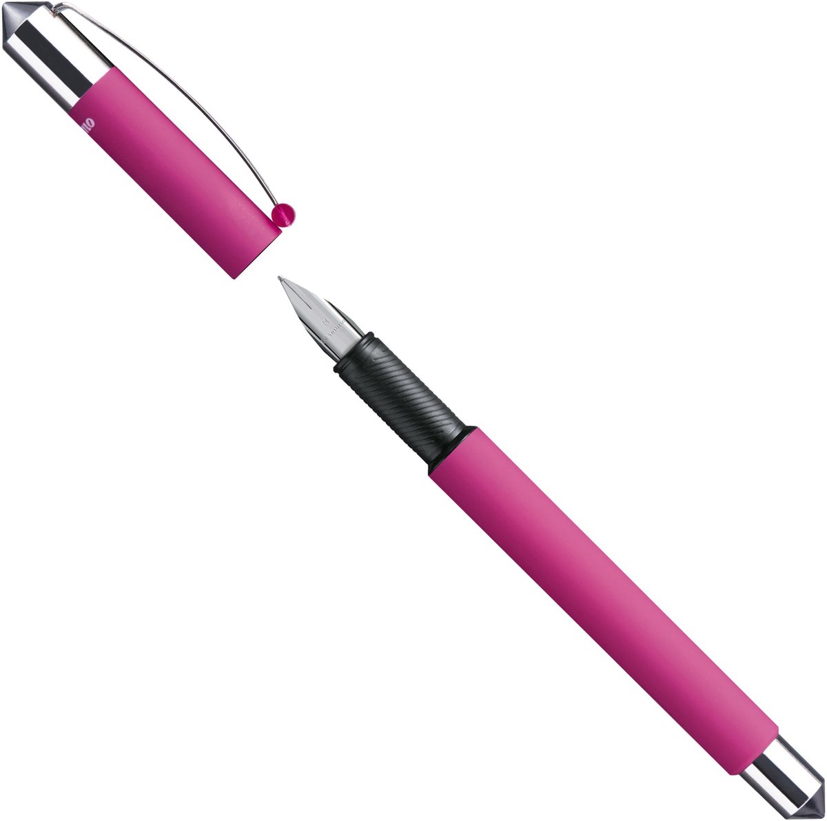 Stabilo Becrazy! Vulpen, Uni Color, Fuchsia + 1 Inkt Cartridge - Blauw