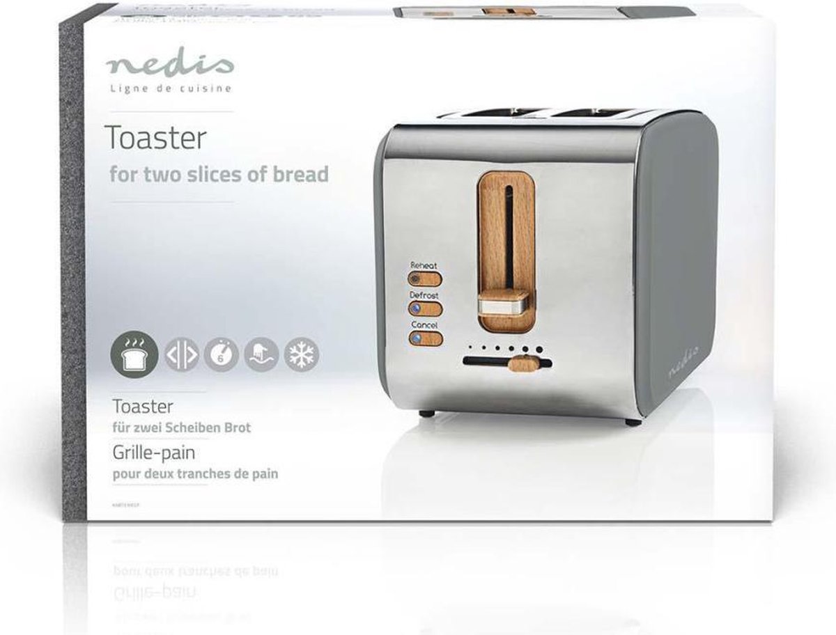 Nedis Broodrooster - Grijs