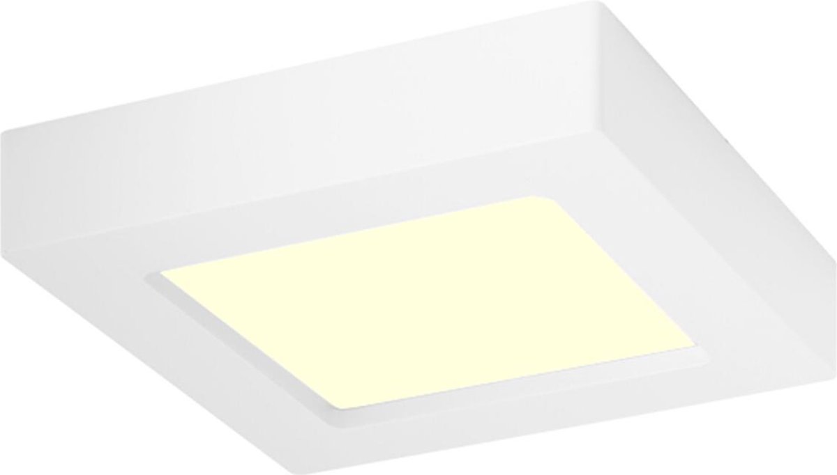 BES LED Led Downlight Slim Pro - Aigi Strilo - Opbouw Vierkant 6w - Warm 3000k - Mat - Kunststof - Wit