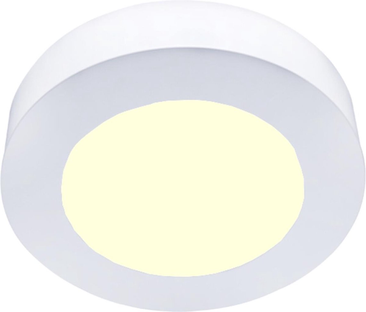 BES LED Led Downlight Slim Pro - Aigi Strilo - Opbouw Rond 6w - Warm 3000k - Mat - Kunststof - Wit