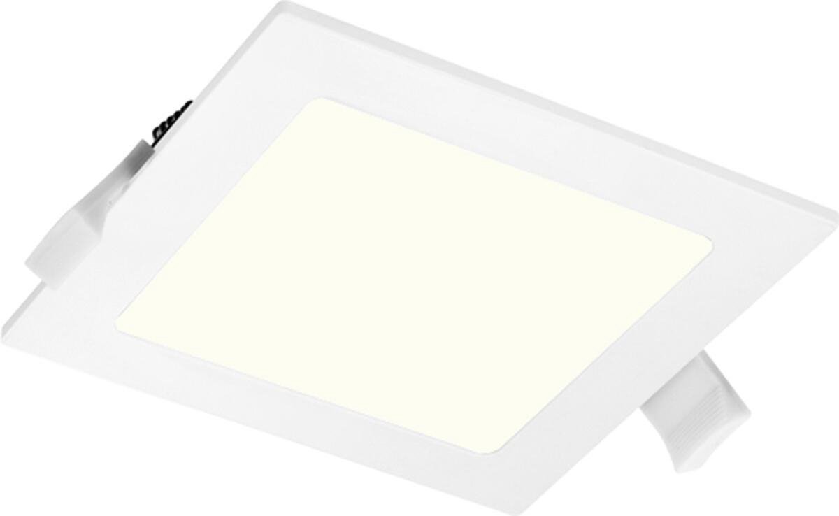 BES LED Led Downlight Slim Pro - Aigi Suno - Inbouw Vierkant 9w - Natuurlijk 4000k - Mat - Kunststof - Wit