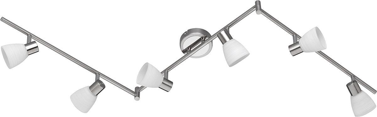 BES LED Led Plafondspot - Trion Caru - 18w - G9 Fitting - Warm 3000k - 6-lichts - Dimbaar - Rond - Mat Nikkel - Aluminium - Wit