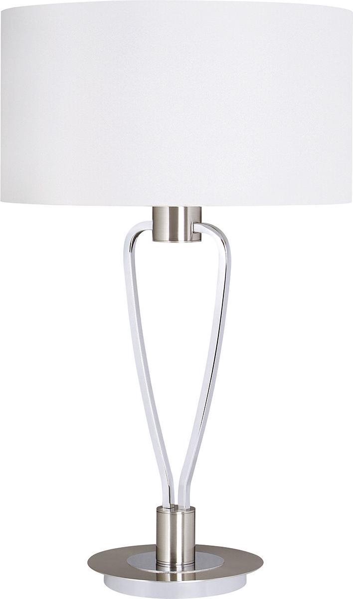 BES LED Led Tafellamp - Tafelverlichting - Trion Hilton - E27 Fitting - Rond - Mat Nikkel - Aluminium