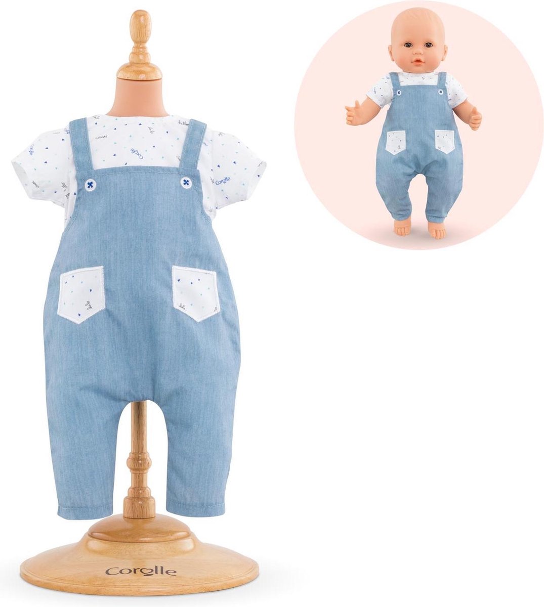 Corolle - Mijn Grote Pop - T-shirt En Overall Voor Baby Van 36 Cm