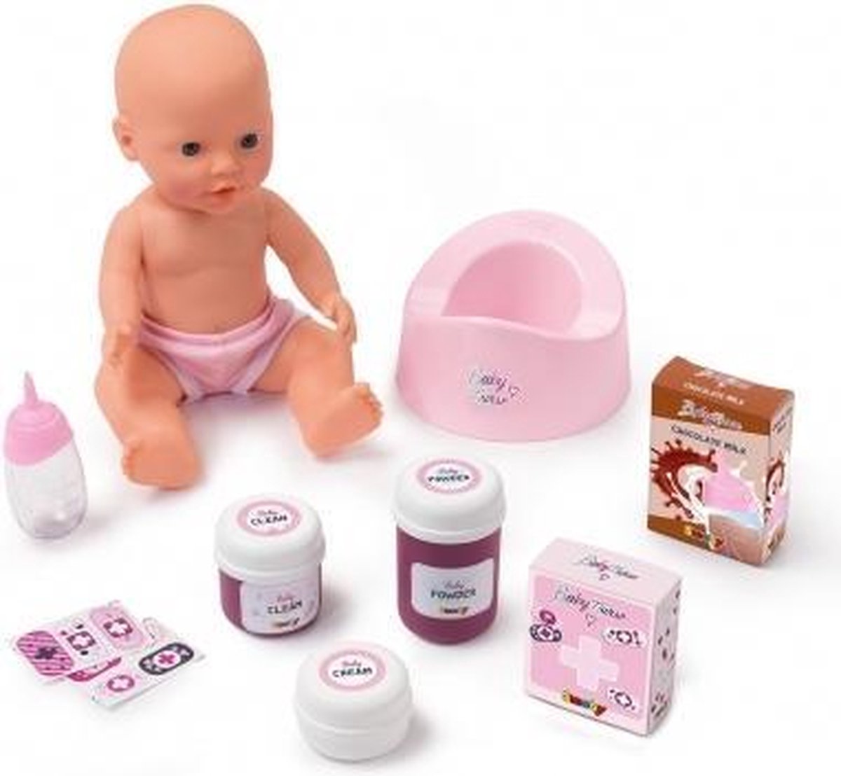 Smoby Baby Nurse Co Dodo 2 In 1 - 14 Accessoires + Pee Pee - Roze