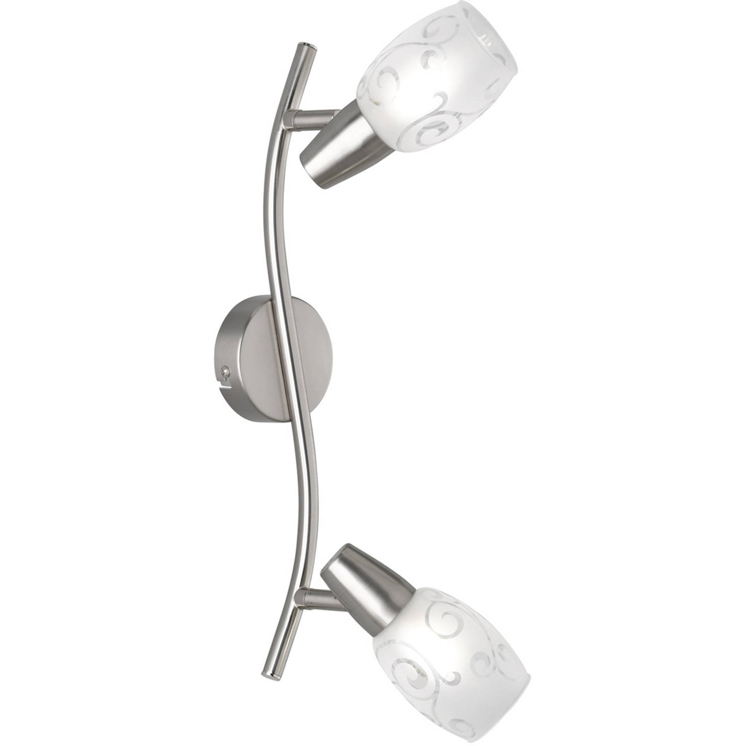 BES LED Led Plafondspot - Plafondverlichting - Trion Kalora - E14 Fitting - 2-lichts - Rond - Mat Nikkel - Aluminium