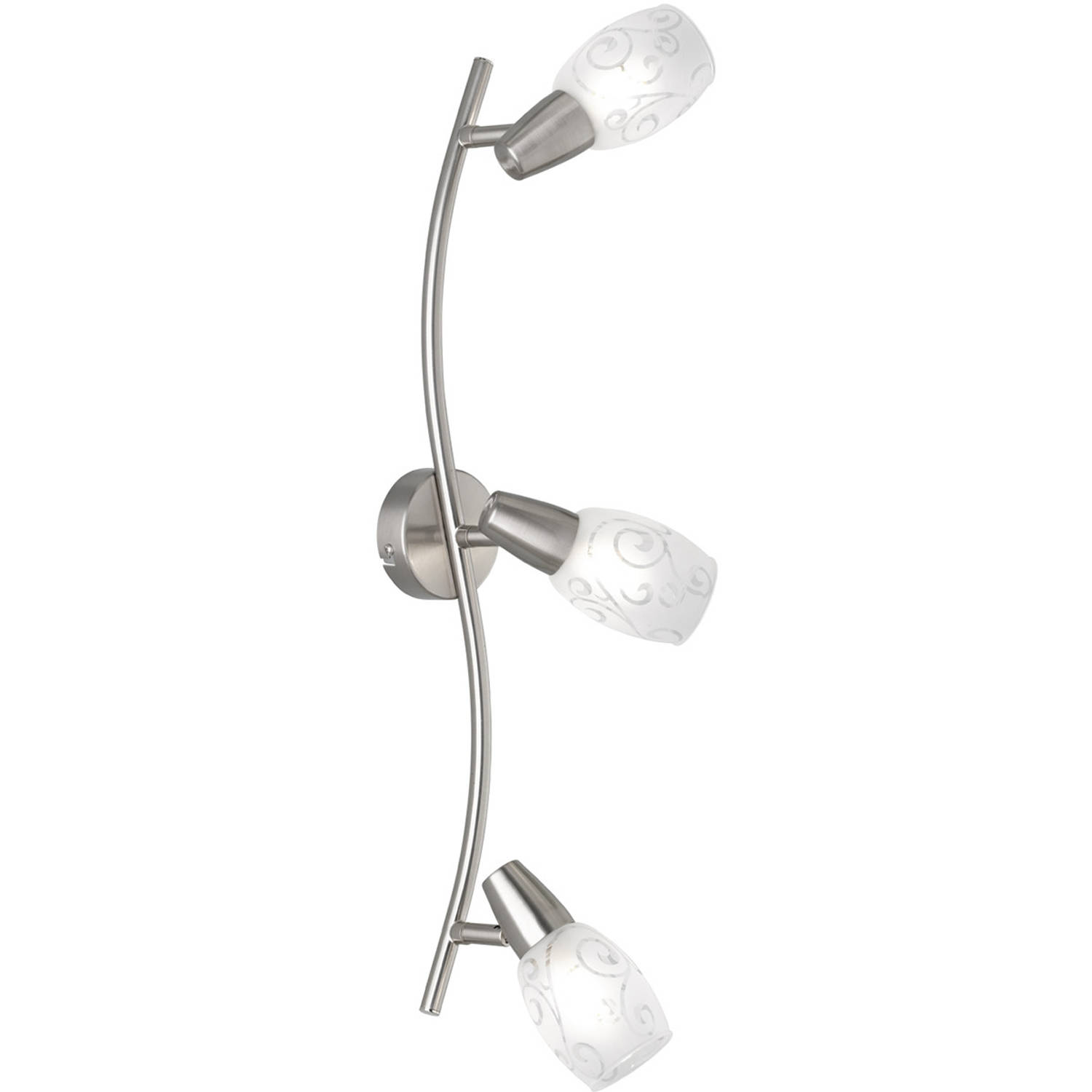 BES LED Led Plafondspot - Plafondverlichting - Trion Kalora - E14 Fitting - 3-lichts - Rond - Mat Nikkel - Aluminium