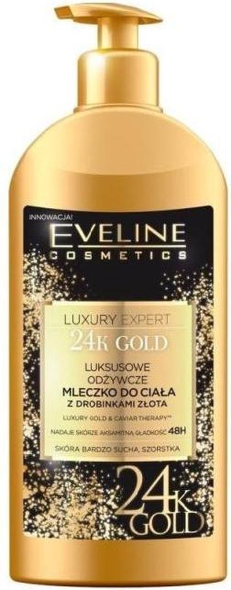 Eveline Cosmetics Luxury Expert 24k Gold Nourishing Body Lotionh Gold Particles 350ml. - Wit