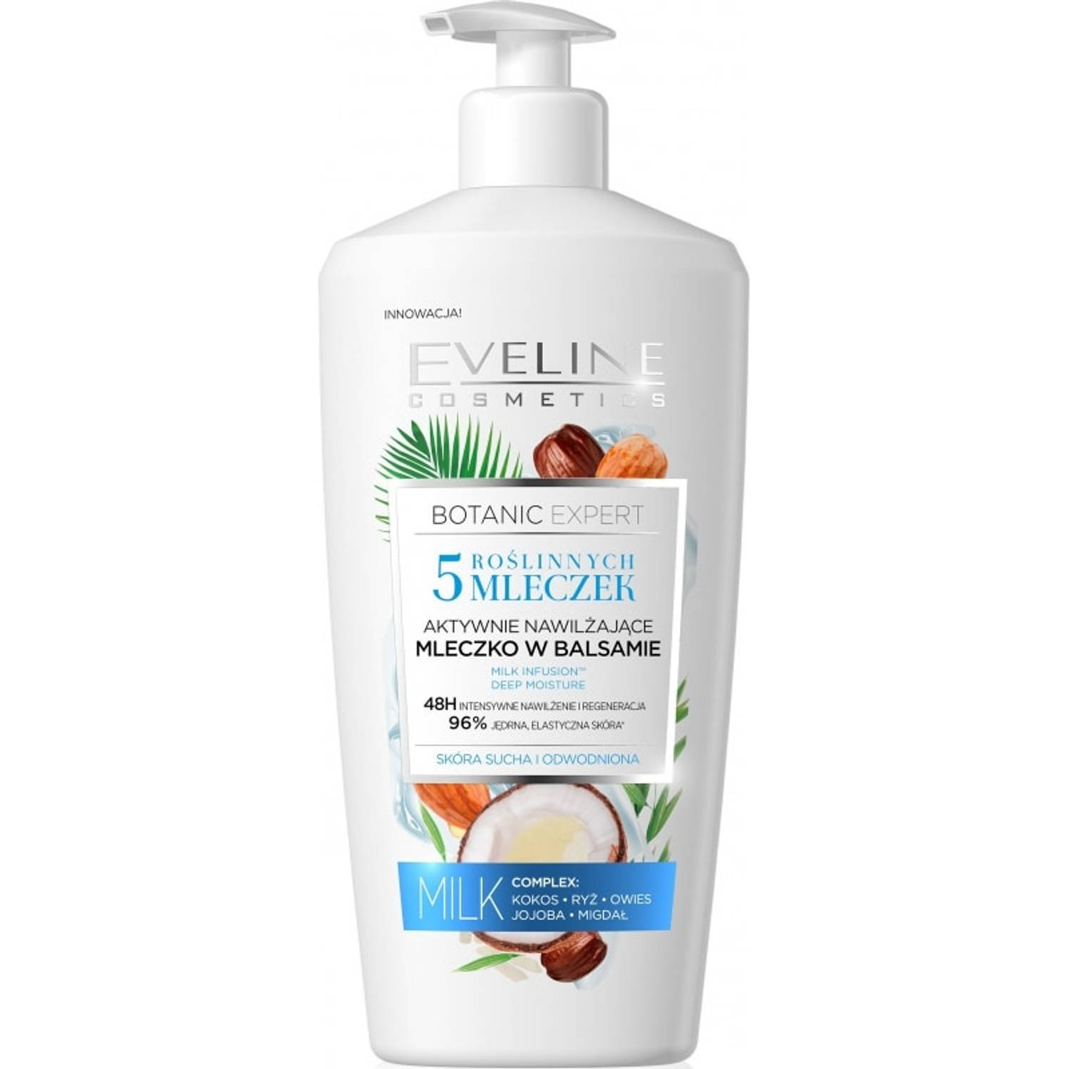 Eveline Cosmetics Botanic Expert 5 Milks Actively Moisturising Body Lotion In Balm 350ml.