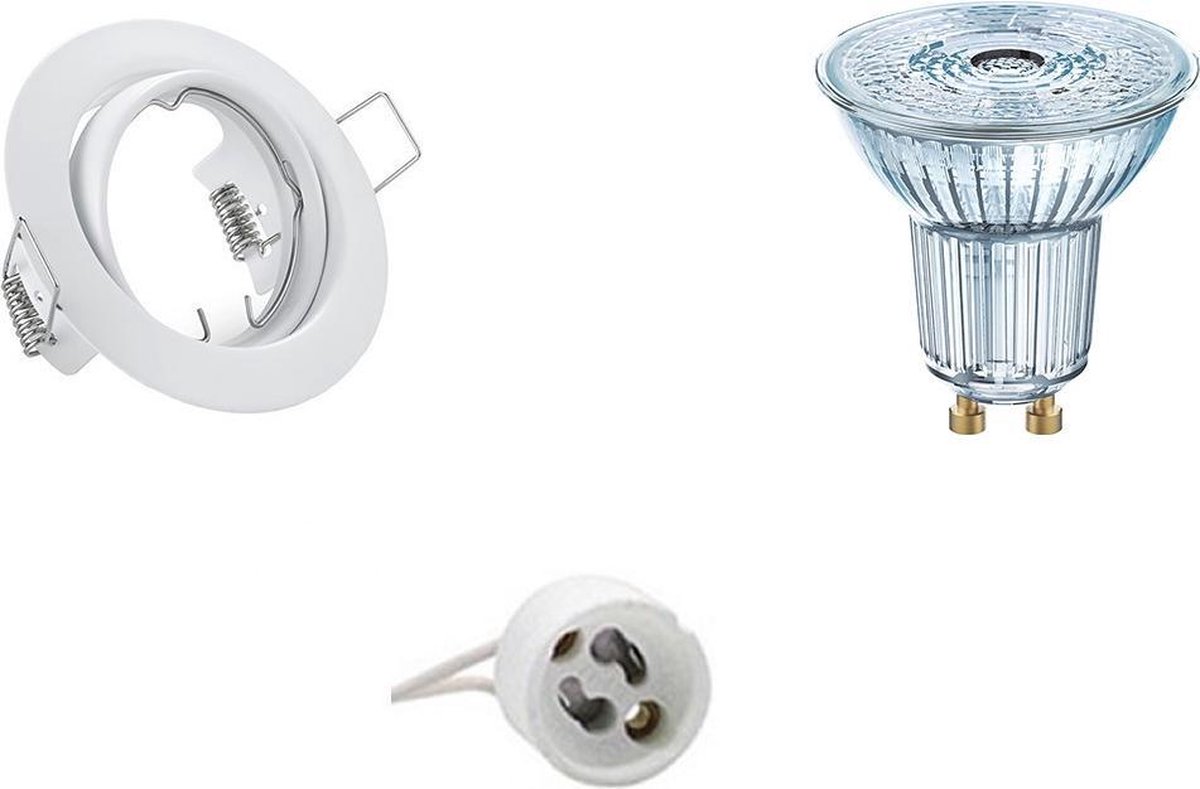 Osram - Led Spot Set - Parathom Par16 940 36d - Gu10 Fitting - Dimbaar - Inbouw Rond - Mat - 5.5w - Natuurlijk - Wit