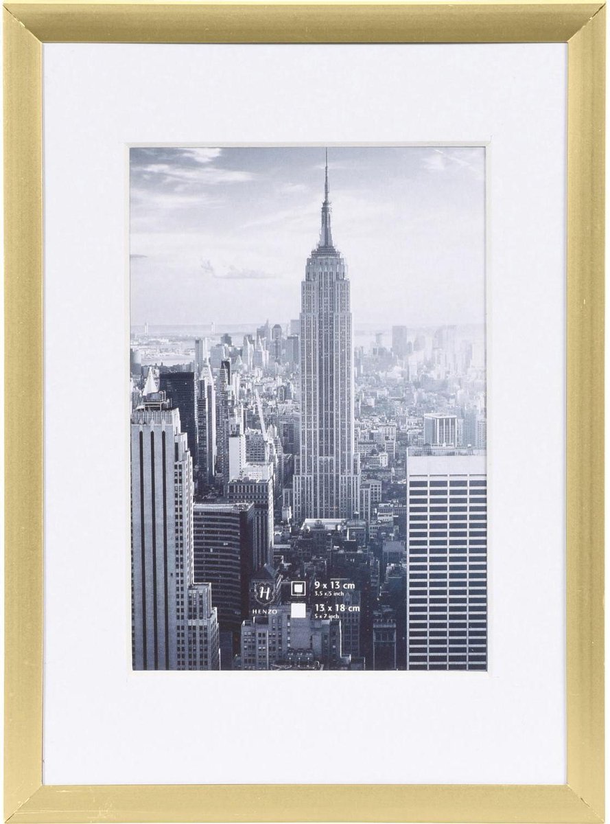 Henzo Fotolijst - Manhattan - Fotomaat 13x18 Cm - - Goud