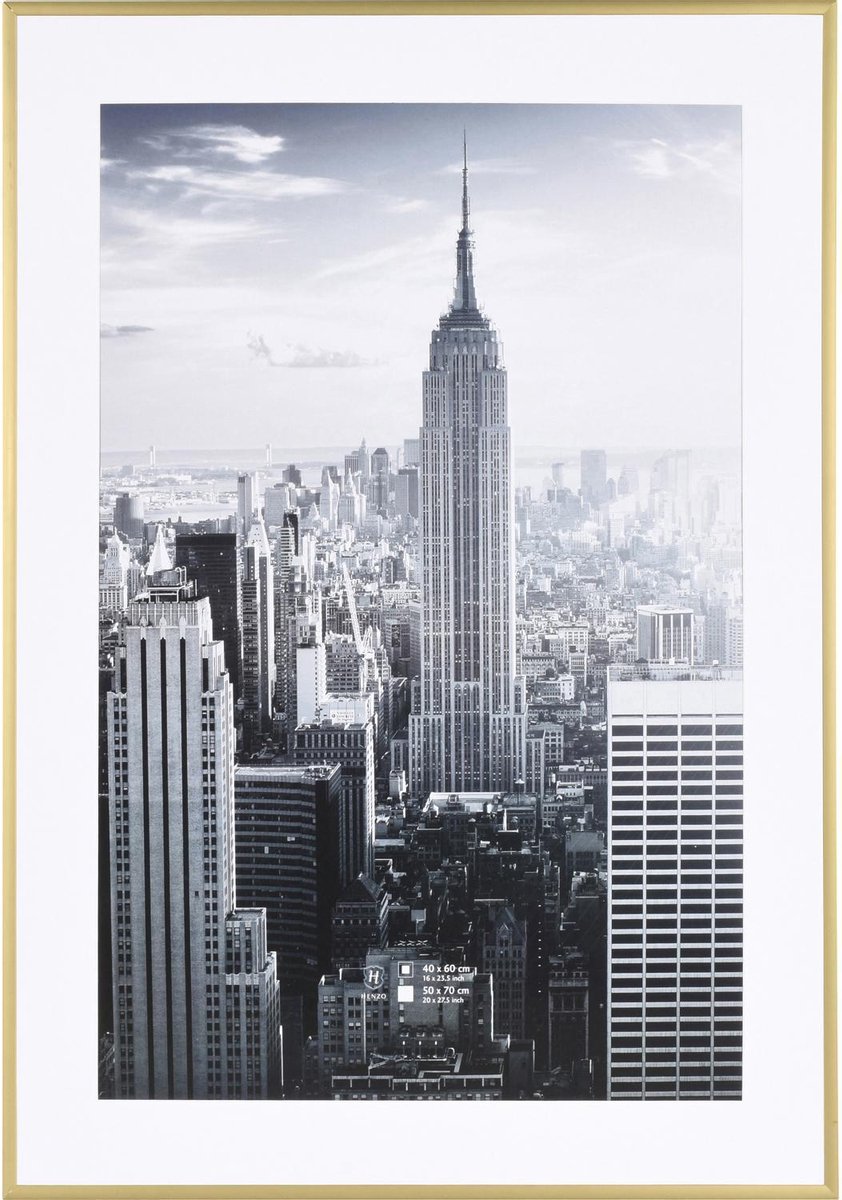 Henzo Fotolijst - Manhattan - Fotomaat 50x70 Cm - - Goud