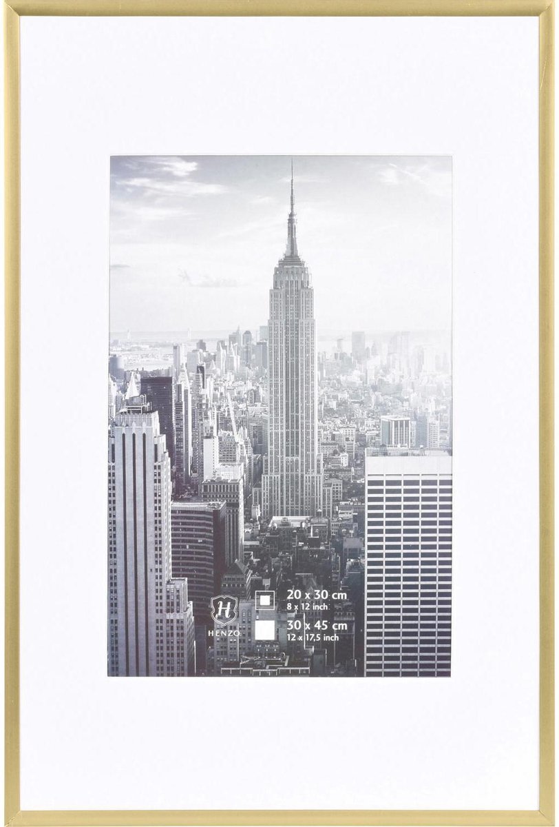 Henzo Fotolijst - Manhattan - Fotomaat 30x45 Cm - - Goud