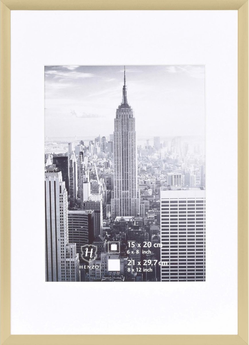 Henzo Fotolijst - Manhattan - Fotomaat 21x30 Cm - - Goud