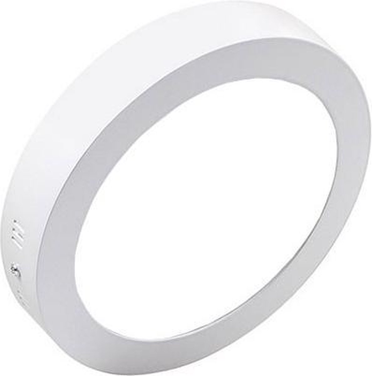 BES LED Led Downlight - Opbouw Rond 12w - Helder/koud 6000k - Mat Aluminium - Ø170mm - Wit