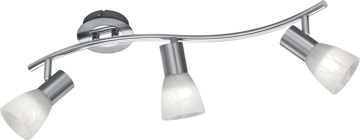 BES LED Led Plafondspot - Trion Levino - E14 Fitting - Warm 3000k - 3-lichts - Rechthoek - Mat Nikkel - Aluminium - Wit