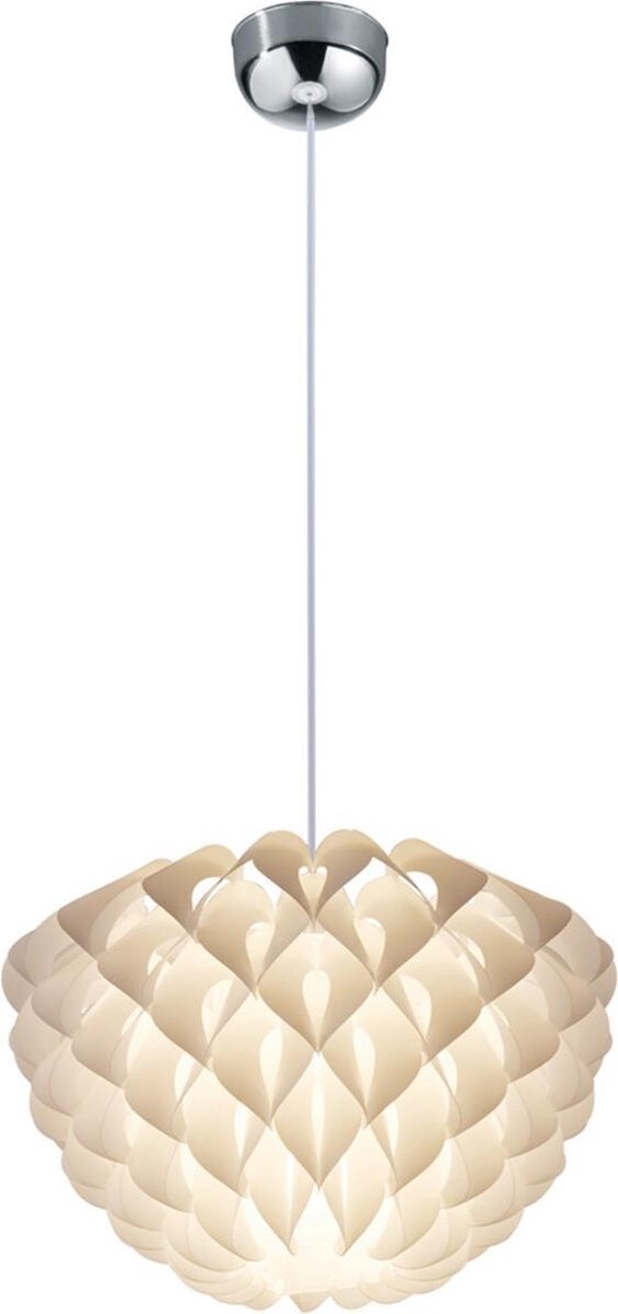 BES LED Led Hanglamp - Hangverlichting - Trion Talia - E27 Fitting - Rond - Mat - Kunststof - Wit
