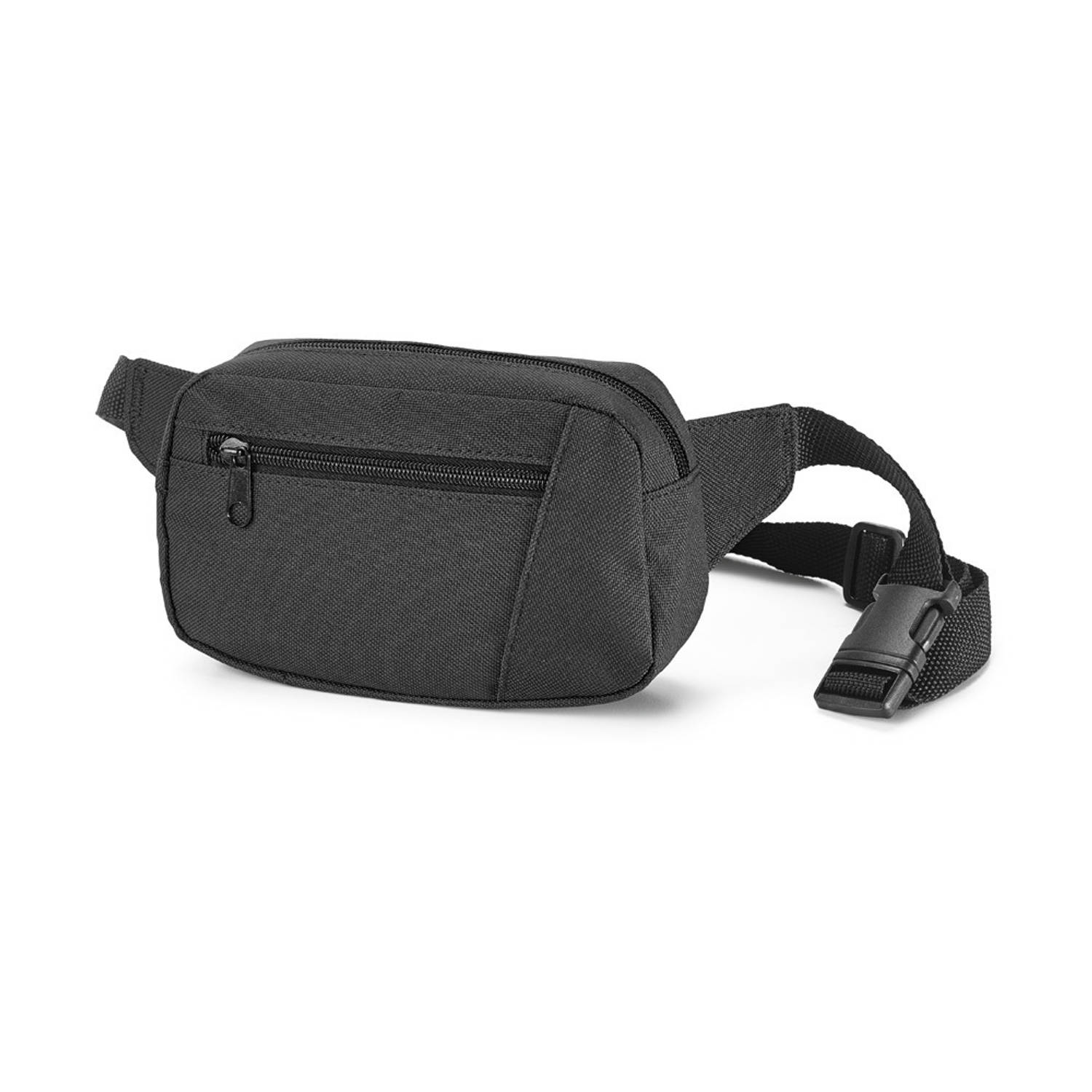 Heuptasje/buideltasje Voor Volwassenen 21 X 12 Cm -e Heuptassen/fanny Pack Voor Op Reis/onderweg - Zwart