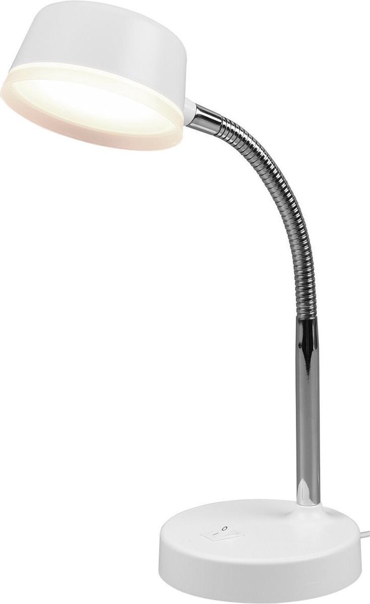 BES LED Led Tafellamp - Trion Kiki - 4w - Warm 3000k - Rond - Mat - Kunststof - Wit