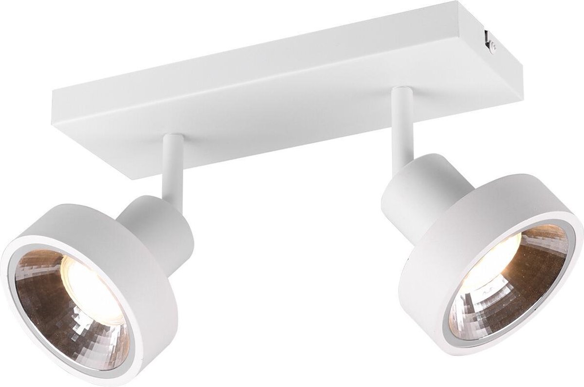 BES LED Led Plafondspot - Trion Leonida - Gu10 Fitting - 2-lichts - Rechthoek - Mat - Aluminium - Wit