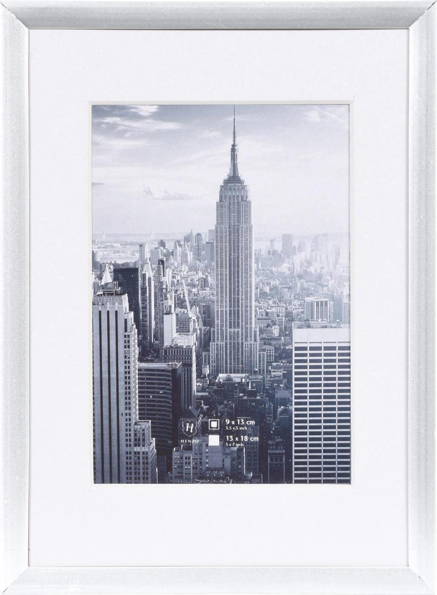 Henzo Fotolijst - Manhattan - Fotomaat 13x18 Cm - Zilver - Silver