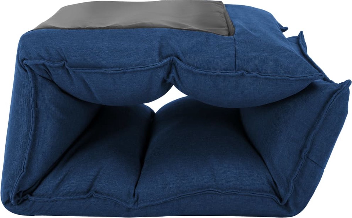 Vidaxl Vloerstoel Inklapbaar Stof - Blauw