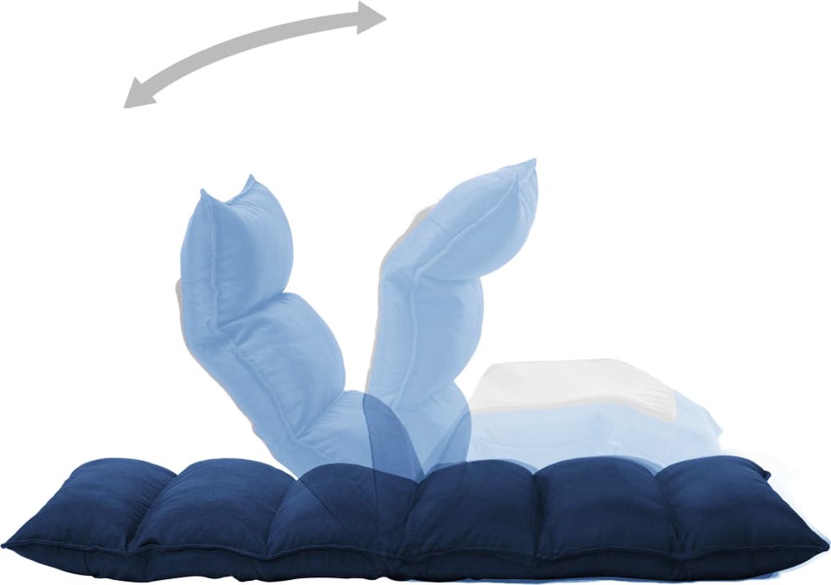 Vidaxl Vloerstoel Inklapbaar Stof - Blauw