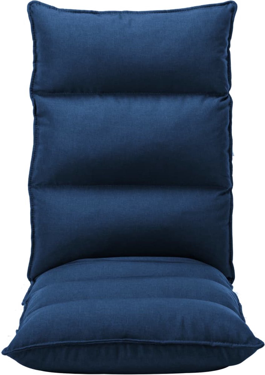 Vidaxl Vloerstoel Inklapbaar Stof - Blauw