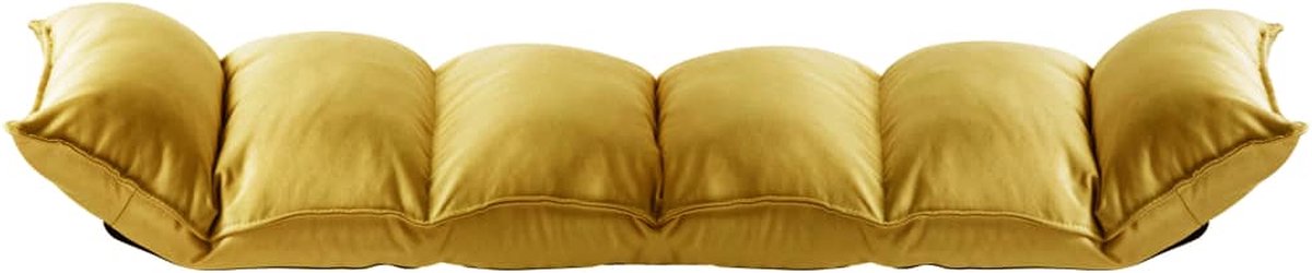 Vidaxl Vloerstoel Inklapbaar Stof Mosterd - Geel