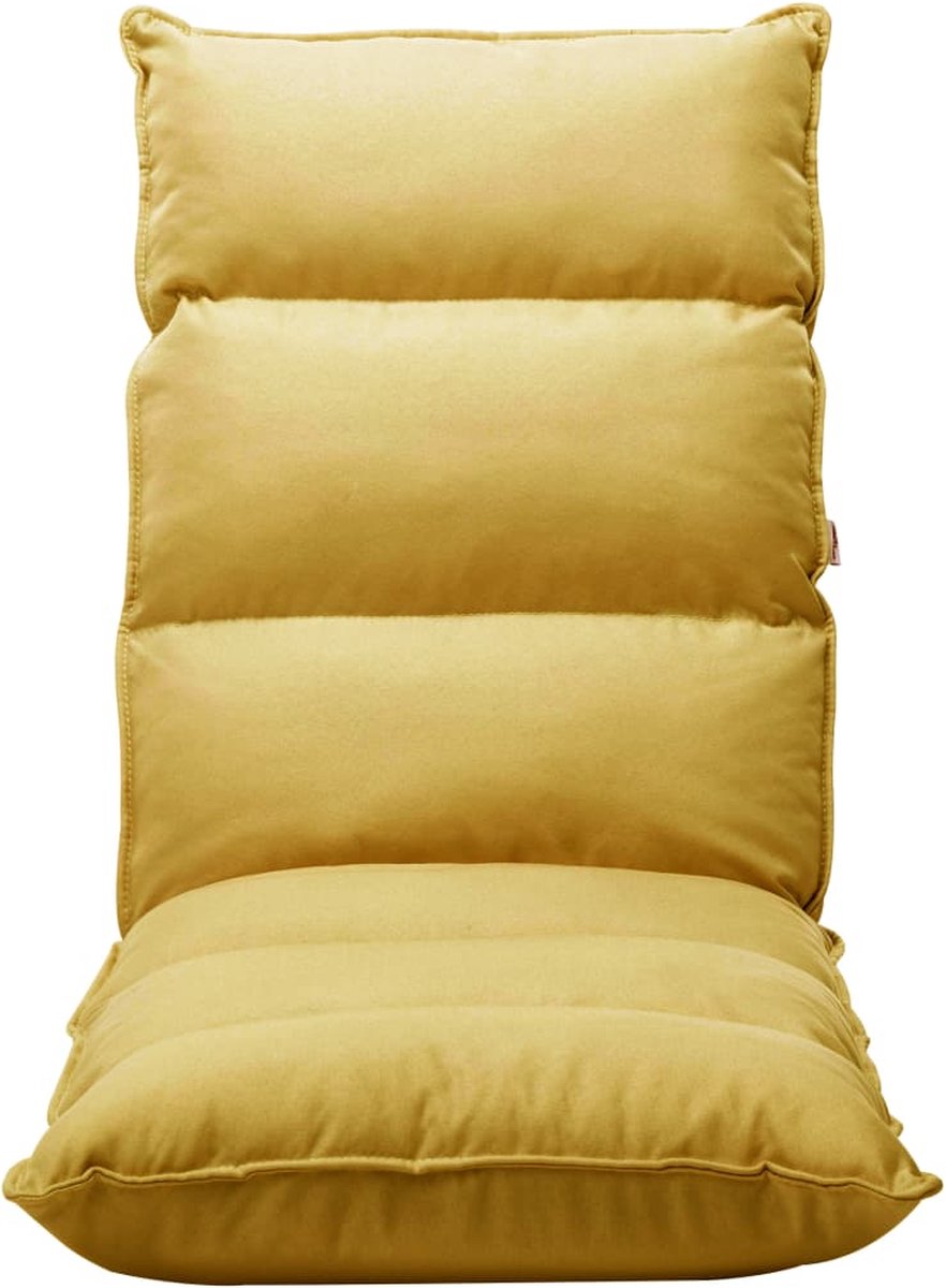 Vidaxl Vloerstoel Inklapbaar Stof Mosterd - Geel