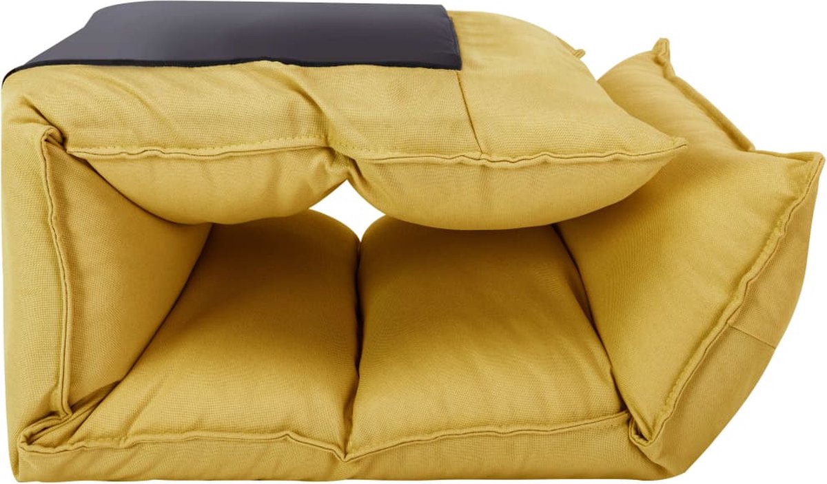 Vidaxl Vloerstoel Inklapbaar Stof Mosterd - Geel