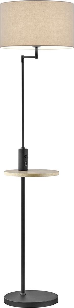 BES LED Led Vloerlamp - Trion Cliso - E27 Fitting - Rond - Mat - Aluminium - Zwart