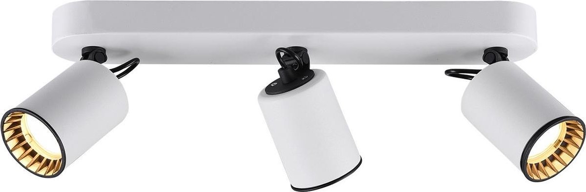 BES LED Led Plafondspot - Trion Pirlo - Gu10 Fitting - 3-lichts - Rechthoek - Mat - Aluminium - Wit