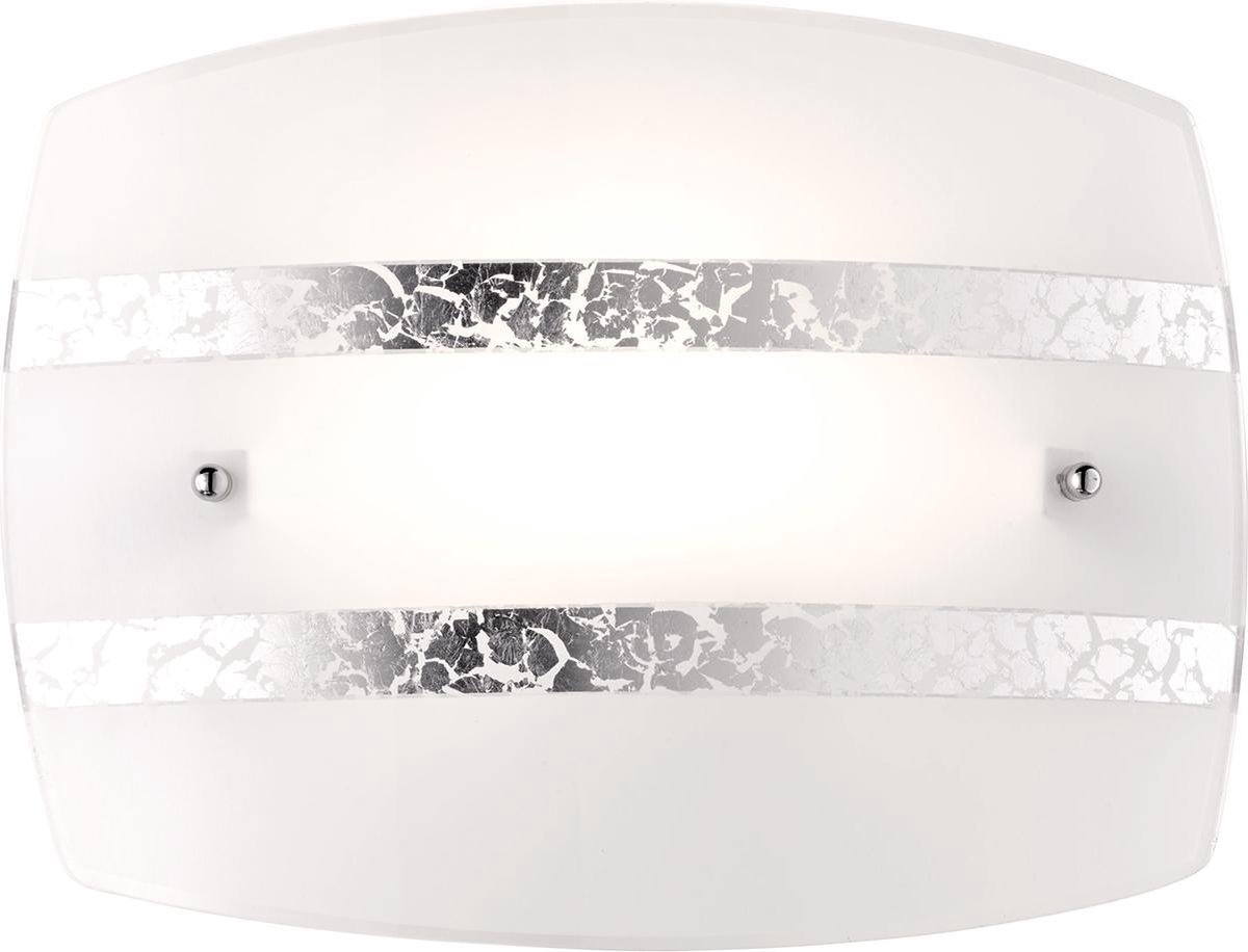 BES LED Led Wandlamp - Wandverlichting - Trion Niki - E27 Fitting - Rond - Mat Zilver - Glas