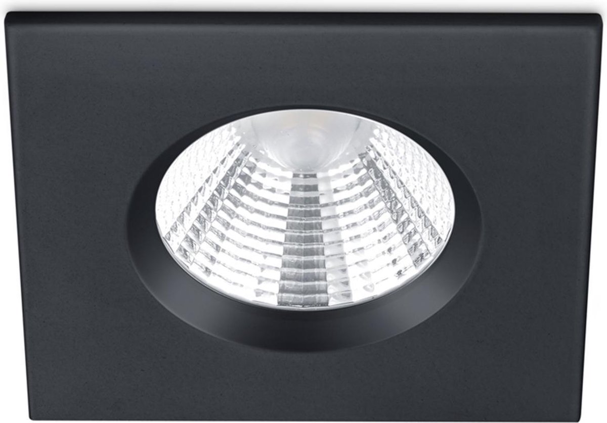 BES LED Led Spot - Inbouwspot - Trion Zagrona - 5w - Waterdicht Ip65 - Dimbaar - Warm Wit 3000k - Mat - Aluminium - - Zwart