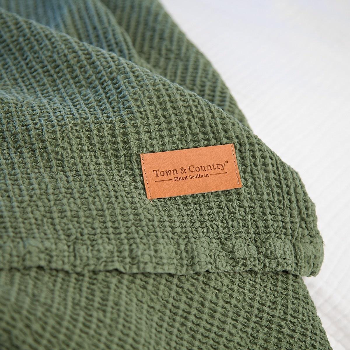 Town & Country Bedsprei Dexter Dobby Leger 1 Persoons Bedsprei 180 X 260 Cm - Groen